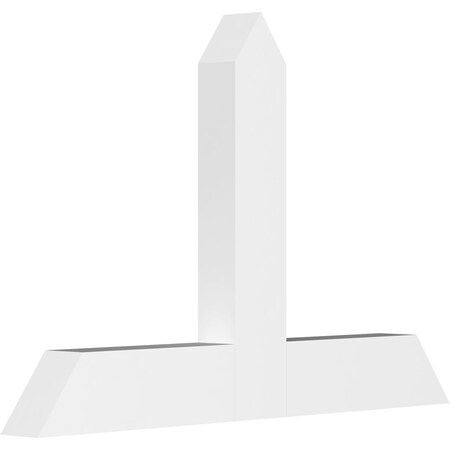 Ekena Millwork Portland Architectural Grade PVC Gable Bracket, 48"W x 32"H x 4"D x 6"F, 16/12 Pitch GBP048X32X0406POR00